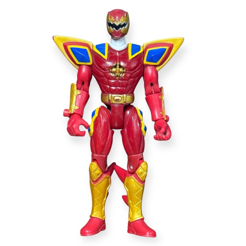 Red and Yellow Power Rangers Action‎ Figure with Heroic Stance